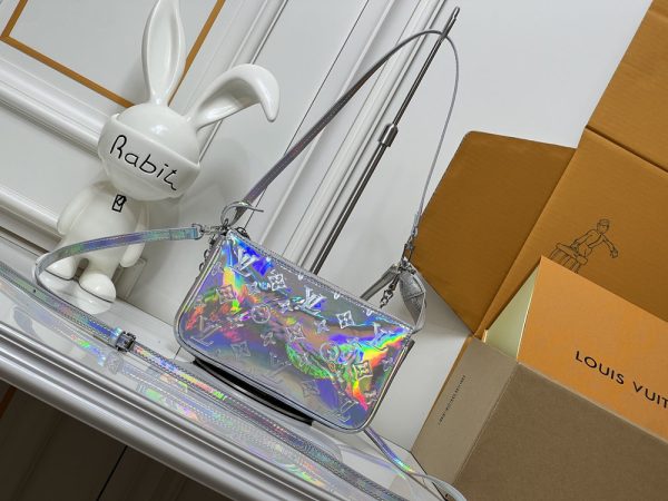 LV Pochette Accessories Holographic Silver Bag M51980 BC