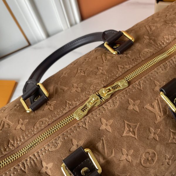 LV Keepall Bandoulière 45 Monogram Suede Bag M29677 BC LV Keepall Bandoulière 45 Monogram Suede Bag M29677 BC