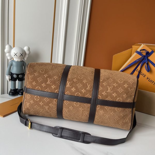 LV Keepall Bandoulière 45 Monogram Suede Bag M29677 BC LV Keepall Bandoulière 45 Monogram Suede Bag M29677 BC